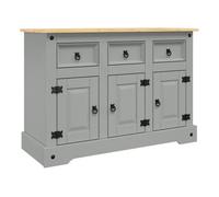 Vidaxl aparador corona madera maciza pino mexicano gris 112x43x78 cm