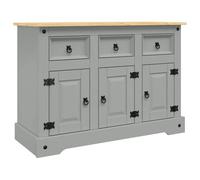Vidaxl aparador corona madera maciza pino mexicano gris 112x43x78 cm