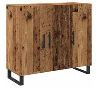 vidaXL Aparador de 3 Puertas, Mueble de Madera Vieja de 90 x 34 x 80 cm, diseño rústico Que Dura, Comedor, Mueble de bufé para Dentro, toques metálicos, Estilo Robusto para el hogar