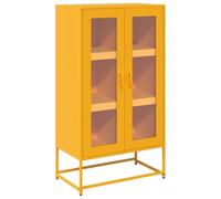 vidaXL Aparador de Acero Amarillo Mostaza 68x39x123 cm