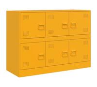 Vidaxl aparador de acero amarillo mostaza 99x39x73 cm