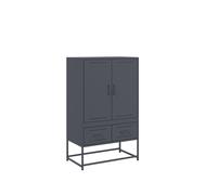 Vidaxl aparador de acero antracita 68x39x111,5 cm