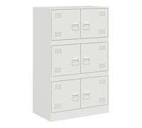Vidaxl aparador de acero blanco 67x39x107 cm