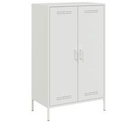 vidaXL Aparador de Acero Blanco 68x39x113 cm