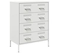 vidaXL Aparador de Acero Blanco 68x39x89 cm, Armario, Armario de Almacenamiento, aparador Alto, Armario aparador, Armario Alto, Armario Auxiliar