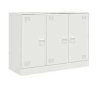 vidaXL Aparador de acero blanco 99 x 39 x 73 cm