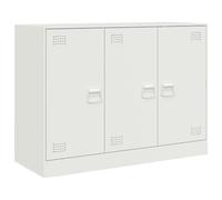 vidaXL Aparador de Acero Blanco 99x39x73 cm, Armario, Armario de Almacenamiento, aparador Alto, Armario aparador, Armario Alto, Armario Auxiliar