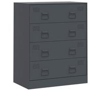 vidaXL Aparador de Acero Gris Antracita 67x39x83 cm, Armario, Armario aparador, Armario Auxiliar, Mueble aparador, Armario de almacenaje