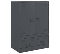 vidaXL Aparador de Acero Gris Antracita 67x39x95 cm, aparador, Armario Auxiliar, Armario Alto, Armario, Armario de almacenaje, aparador Alto