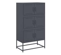 Vidaxl aparador de acero gris antracita 68,5x38,5x123,5 cm