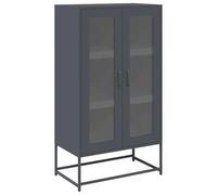 vidaXL Aparador de Acero Gris Antracita 68x39x123 cm