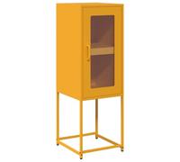 vidaXL Aparador de Acero Laminado en frío Amarillo 36x39x107 cm