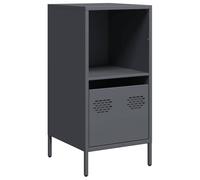 vidaXL Aparador de Acero Laminado en frío Antracita 35x39x73,5 cm, Armario de almacenaje, Mueble aparador, Mueble de almacenaje de Cocina, bufé