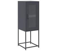 vidaXL Aparador de Acero Laminado en frío Gris Antracita 36x39x107 cm, Mueble de almacenaje, Mueble aparador, Mueble de Pasillo, Buffet