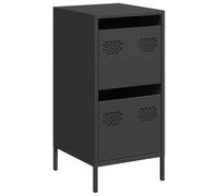 vidaXL Aparador de Acero Laminado en frío Negro 35x39x73,5 cm