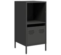 vidaXL Aparador de Acero Laminado en frío Negro 35x39x73,5 cm, Armario de almacenaje, Mueble aparador, Mueble de almacenaje de Cocina, bufé