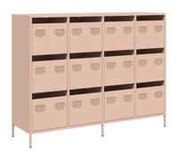 vidaXL Aparador de Acero Laminado en frío Rosa 135x39x103,5 cm, Armario de almacenaje, Mueble aparador, Armario de almacenaje de Cocina, Buffet