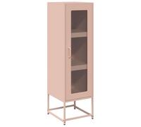 vidaXL Aparador de Acero Laminado en frío Rosa 36x39x123 cm