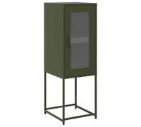 vidaXL Aparador de Acero Laminado en frío Verde Oliva 36x39x107 cm