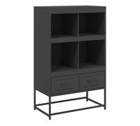 Vidaxl aparador de acero negro 68x39x111,5 cm