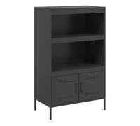 Vidaxl aparador de acero negro 68x39x113 cm