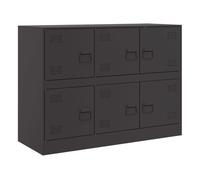 Vidaxl aparador de acero negro 99x39x73 cm