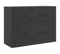 vidaXL Aparador de Acero Negro 99x39x73 cm, Armario, Armario de Almacenamiento, aparador Alto, Armario aparador, Armario Alto, Armario Auxiliar