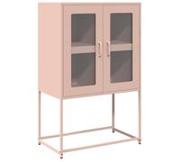 vidaXL Aparador de Acero Rosa 68x39x107 cm, Armario, aparador, Armario Alto, Mueble Auxiliar, Armario de almacenaje, aparador Alto, Mueble Buffet