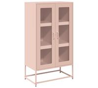 vidaXL Aparador de Acero Rosa 68x39x123 cm