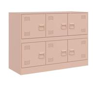 Vidaxl aparador de acero rosa 99x39x73 cm