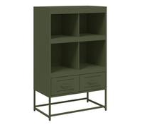 vidaXL Aparador Acero Verde Oliva 68,5x39 x111,5 cm, Armario Auxiliar, Mueble de almacenaje de Cocina, Armario de Pasillo, aparador de Comedor