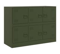 vidaXL Aparador de Acero Verde Oliva 99x39x73 cm, Armario, Armario de Almacenamiento, aparador Alto, Armario aparador, Armario Alto, Armario Auxiliar