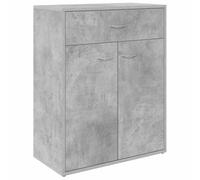 vidaXL Aparador de Almacenaje Almacenamiento Auxiliar Cajonera Organizador para Hogar Mueble Servicio Buffet de Contrachapada Gris Hormigón 60x30x75cm