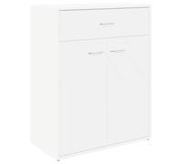 vidaXL Aparador de Almacenaje Almacenamiento Auxiliar Cajonera Organizador para Hogar Mueble Servicio de Buffet de Contrachapada Blanco 60x30x75 cm