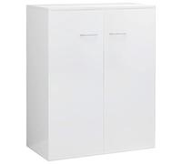 vidaXL Aparador de Almacenaje Almacenamiento Auxiliar Cajonera Organizador para Hogar Mueble Servicio de Buffet de Contrachapada Blanco Brillante