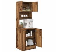 vidaXL Aparador de Cocina 2 pcs Madera Vieja 60 x 50 x 180 cm, Amplio Almacenamiento, aparador Moderno para Cocina, Mueble Chic, Organizador Funcional, eficiente en tu hogar
