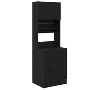 vidaXL Aparador de Cocina 2 pcs Roble Negro 60 x 50 x 180 cm, Amplio Almacenamiento, aparador Moderno para Cocina, Mueble Chic, Organizador Funcional, eficiente en tu hogar