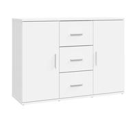 vidaXL Aparador de madera contrachapada blanca 91x29,5x65 cm