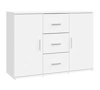 vidaXL Aparador de madera contrachapada blanca 91x29,5x65 cm
