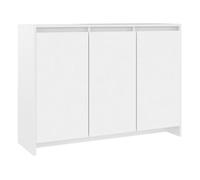 vidaXL Aparador Armario Auxiliar Lateral Alacena Sala de Estar Almacenaje Organizador Salón Dormitorio Mueble Madera Contrachapada Blanco 102x33x75 cm