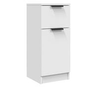 Vidaxl aparador de madera contrachapada blanco 30x30x70 cm