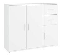 vidaXL Aparador de madera contrachapada Blanco 91 x 29,5 x 75 cm