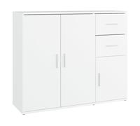 vidaXL Aparador de madera contrachapada Blanco 91 x 29,5 x 75 cm