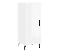 Vidaxl aparador de madera contrachapada blanco brillante 34,5x34x90 cm