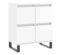vidaXL Aparador de Madera contrachapada Blanco Brillante 60x35x70 cm
