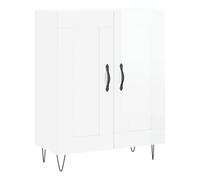 Vidaxl aparador de madera contrachapada blanco brillante 69,5x34x90 cm