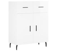 vidaXL Aparador de Madera contrachapada Blanco Brillante 69,5x34x90 cm