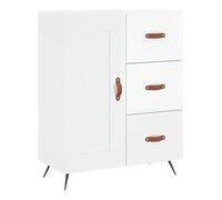 Vidaxl aparador de madera contrachapada blanco brillante 69,5x34x90 cm