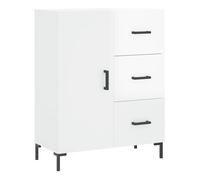 Vidaxl aparador de madera contrachapada blanco brillante 69,5x34x90 cm