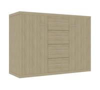 Vidaxl aparador de madera contrachapada color roble sonoma 88x30x65 cm